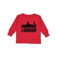 thumbnail image 1 of Inktastic London England City Skyline with Grunge Boys or Girls Long Sleeve Toddler T-Shirt, 1 of 5