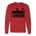 thumbnail image 1 of Inktastic London England City Skyline with Grunge Long Sleeve T-Shirt, 1 of 5