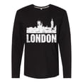 thumbnail image 1 of Inktastic London England City Skyline with Grunge Long Sleeve T-Shirt, 1 of 5