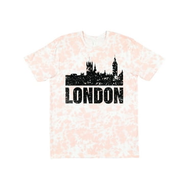 Inktastic London England City Skyline with Grunge T-Shirt