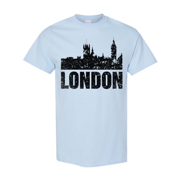 Inktastic London England City Skyline with Grunge T-Shirt