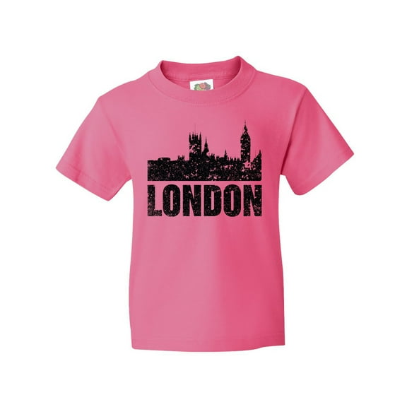 Inktastic London England City Skyline with Grunge Youth T-Shirt