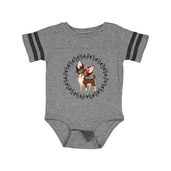Inktastic Long Haired Chihuahua Dog Girls Baby Bodysuit