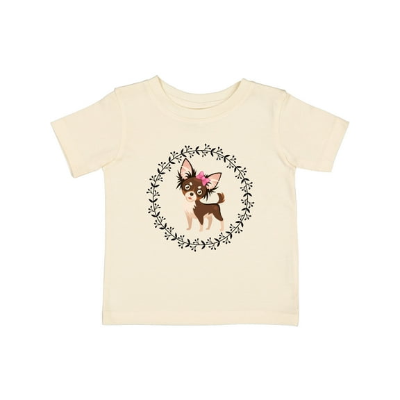 Inktastic Long Haired Chihuahua Dog Girls Baby T-Shirt