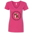 thumbnail image 1 of Inktastic Long Haired Chihuahua Dog Women's V-Neck T-Shirt, 1 of 5