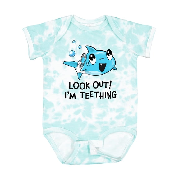 Inktastic Look Out I'm Teething Cute Shark Boys or Girls Baby Bodysuit