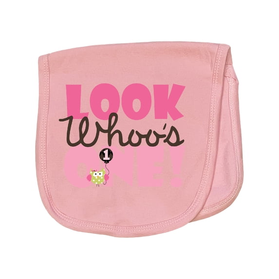 Inktastic Look Who is One Owl Baby Burp Cloth