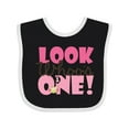 thumbnail image 1 of Inktastic Look Who is One Owl Girls Baby Bib, 1 of 4