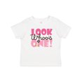 thumbnail image 1 of Inktastic Look Who is One Owl Girls Baby T-Shirt, 1 of 5