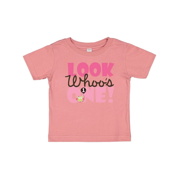 Inktastic Look Who is One Owl Girls Baby T-Shirt