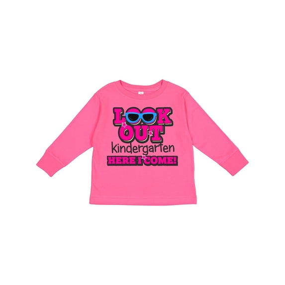 Inktastic Look out Kindergarten Here I Come Girls Long Sleeve Toddler T-Shirt