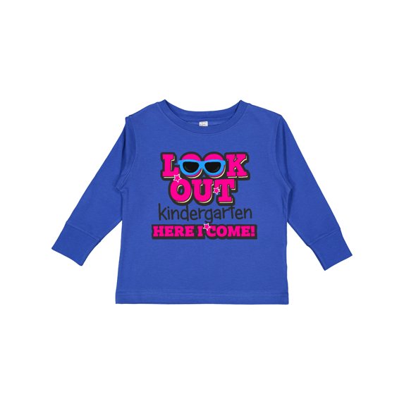 Inktastic Look out Kindergarten Here I Come Girls Long Sleeve Toddler T-Shirt