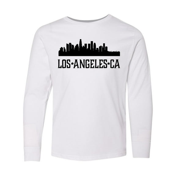 Inktastic Los Angeles California City Skyline Long Sleeve Youth T-Shirt