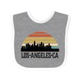 thumbnail image 1 of Inktastic Los Angeles California Skyline Retro Boys or Girls Baby Bib, 1 of 4