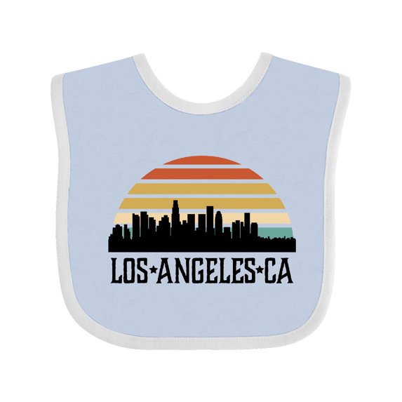 Inktastic Los Angeles California Skyline Retro Boys or Girls Baby Bib