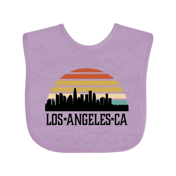Inktastic Los Angeles California Skyline Retro Boys or Girls Baby Bib