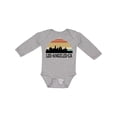 thumbnail image 1 of Inktastic Los Angeles California Skyline Retro Boys or Girls Long Sleeve Baby Bodysuit, 1 of 5