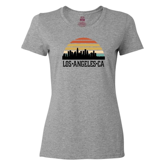 Inktastic Los Angeles California Skyline Retro Women's T-Shirt