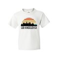 thumbnail image 1 of Inktastic Los Angeles California Skyline Retro Youth T-Shirt, 1 of 5