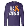 thumbnail image 1 of Inktastic Lost My Leg Not My Courage Limb Loss Awareness Orange Ribbon Long Sleeve T-Shirt, 1 of 5