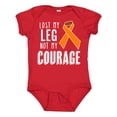 thumbnail image 1 of Inktastic Lost my Leg Not my Courage Limb Loss Awareness Orange Ribbon Boys or Girls Baby Bodysuit, 1 of 5