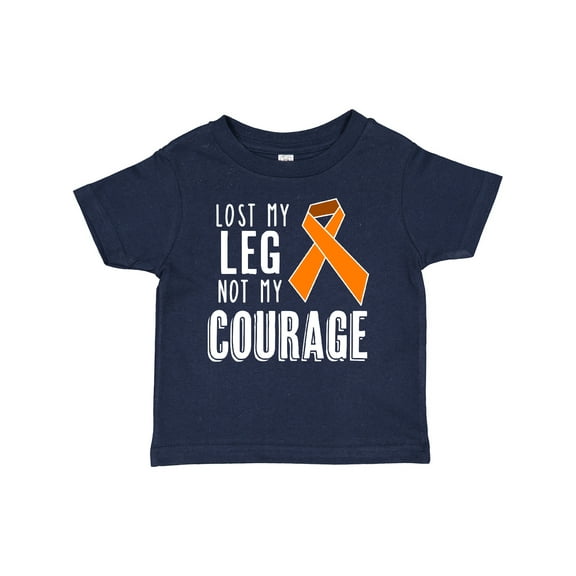 Inktastic Lost my Leg Not my Courage Limb Loss Awareness Orange Ribbon Boys or Girls Baby T-Shirt