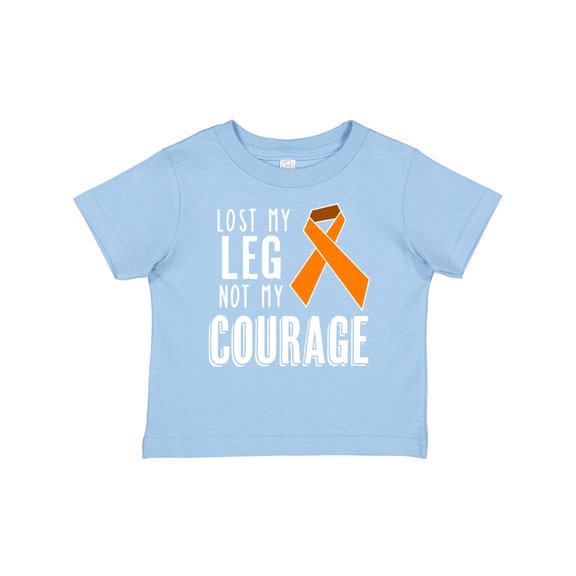 Inktastic Lost my Leg Not my Courage Limb Loss Awareness Orange Ribbon Boys or Girls Baby T-Shirt