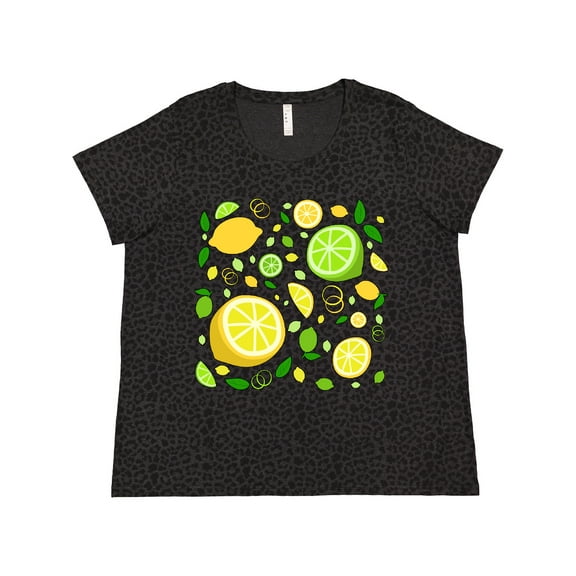 Inktastic Lots of Lemons and Limes- Citrus Fun Women's Plus Size T-Shirt