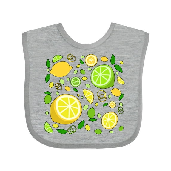 Inktastic Lots of Lemons and Limes- citrus fun Boys or Girls Baby Bib