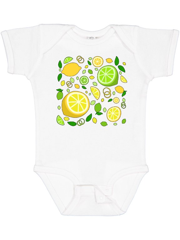Lots of Lemons and Limes- citrus fun Boys or Girls Baby Bodysuit