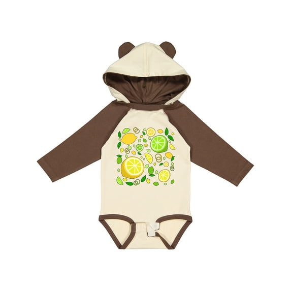Inktastic Lots of Lemons and Limes Citrus Fun Boys or Girls Long Sleeve Baby Bodysuit