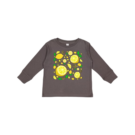 Inktastic Lots of Lemons Citrus Fun Boys or Girls Long Sleeve Toddler T-Shirt