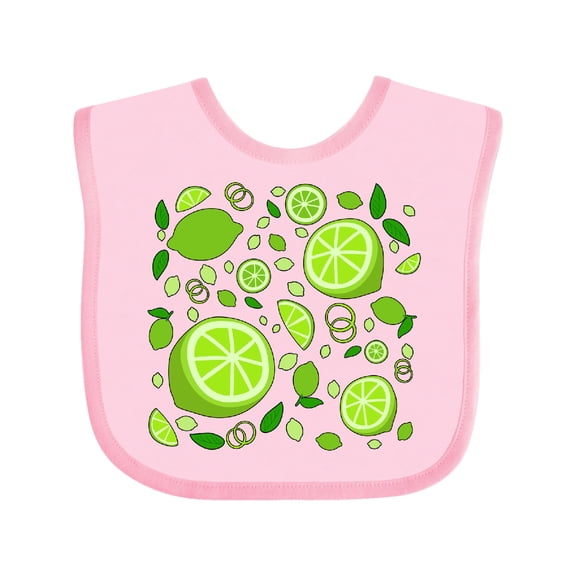 Inktastic Lots of Limes- citrus fun Boys or Girls Baby Bib