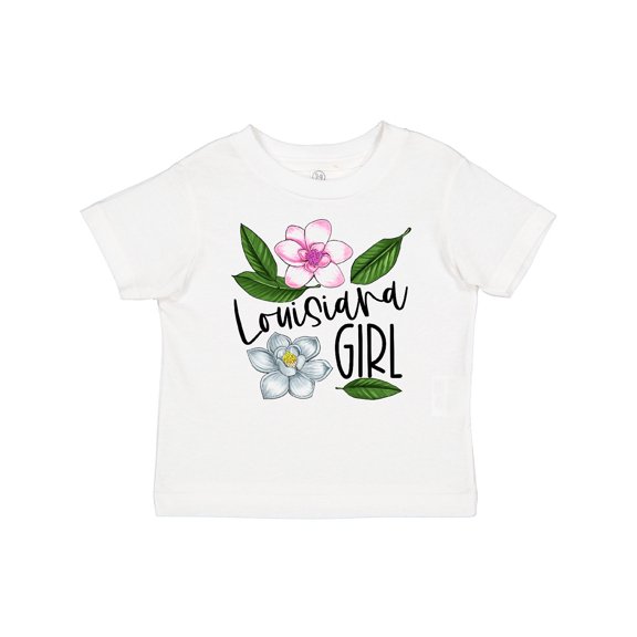 Inktastic Louisiana Girl Magnolia Flowers and Leaves Girls Baby T-Shirt