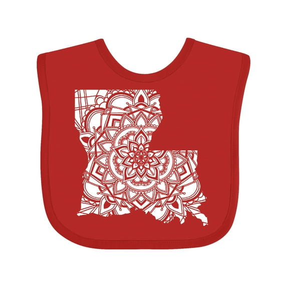 Inktastic Louisiana Silhouette Mandala Boys or Girls Baby Bib