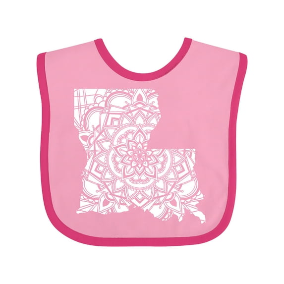 Inktastic Louisiana Silhouette Mandala Boys or Girls Baby Bib