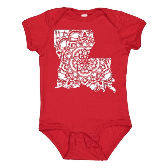 Inktastic Louisiana Silhouette Mandala Boys or Girls Baby Bodysuit