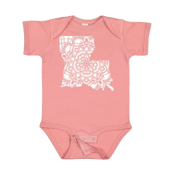 Inktastic Louisiana Silhouette Mandala Boys or Girls Baby Bodysuit