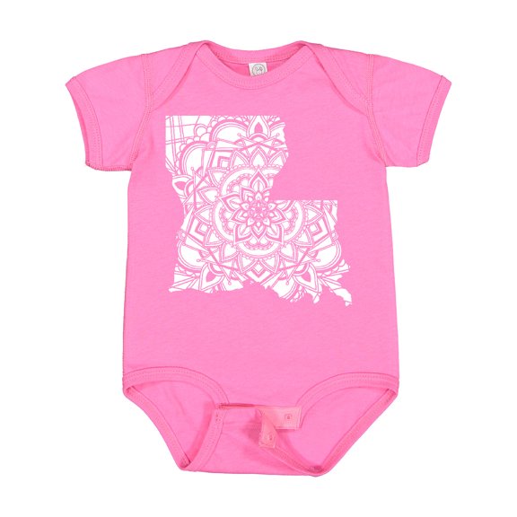 Inktastic Louisiana Silhouette Mandala Boys or Girls Baby Bodysuit