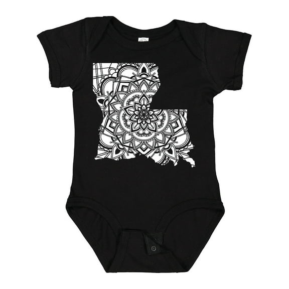 Inktastic Louisiana Silhouette Mandala Boys or Girls Baby Bodysuit