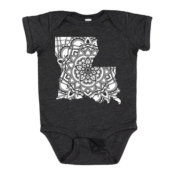 Inktastic Louisiana Silhouette Mandala Boys or Girls Baby Bodysuit