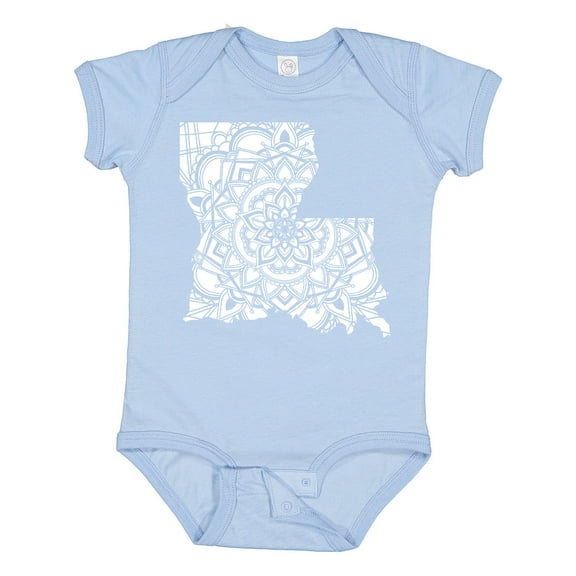 Inktastic Louisiana Silhouette Mandala Boys or Girls Baby Bodysuit