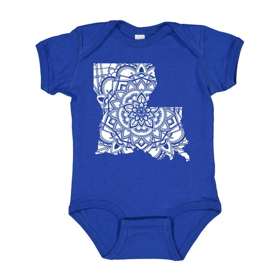 Inktastic Louisiana Silhouette Mandala Boys or Girls Baby Bodysuit