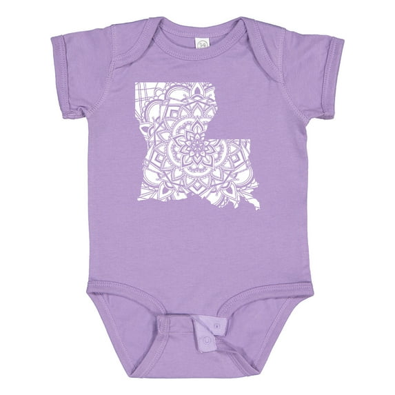 Inktastic Louisiana Silhouette Mandala Boys or Girls Baby Bodysuit