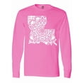 thumbnail image 1 of Inktastic Louisiana Silhouette Mandala Long Sleeve T-Shirt, 1 of 5