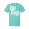 thumbnail image 1 of Inktastic Louisiana Silhouette Mandala T-Shirt, 1 of 5