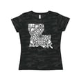 thumbnail image 1 of Inktastic Louisiana Silhouette Mandala Women's T-Shirt, 1 of 5