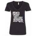 thumbnail image 1 of Inktastic Louisiana Silhouette Mandala Women's V-Neck T-Shirt, 1 of 5
