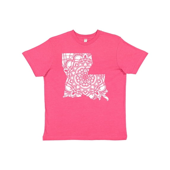 Inktastic Louisiana Silhouette Mandala Youth T-Shirt
