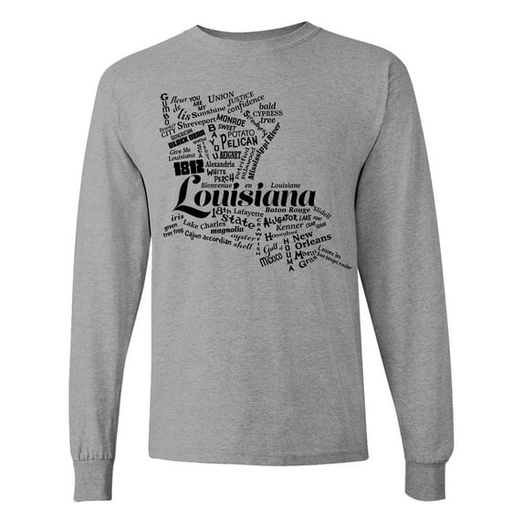 Inktastic Louisiana Word Salad Long Sleeve T-Shirt